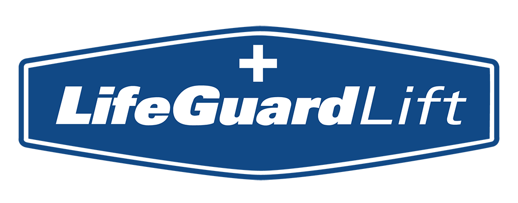 A blue and white logo for lifeguard.